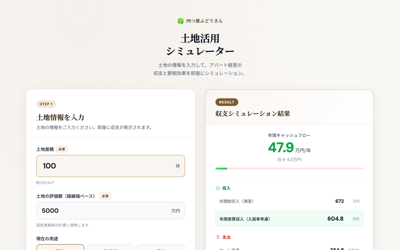 土地活用シミュレーター スクリーンショット